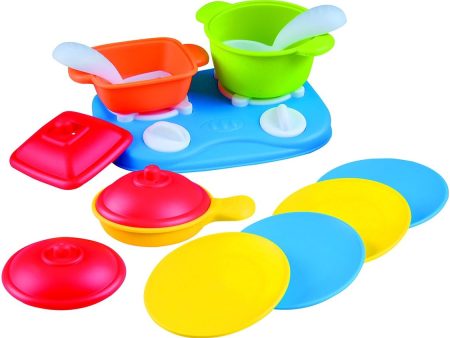 PLAYGO - BIO BASED - TABLETOP COOKING RANGE 13PCS Online now